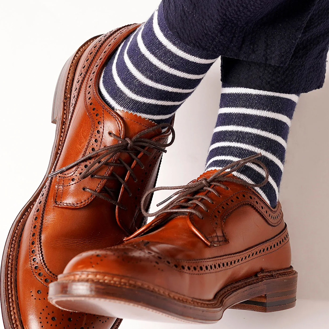 American Trench - Breton Stripe - Linen/Navy