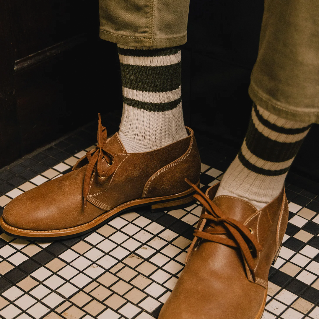 American Trench - Heather Mono Stripe - Denim