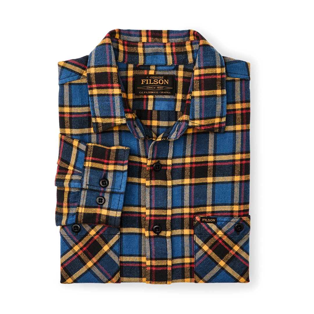 Filson - Rangeland Flannel - Blue / Yellow / Multi Plaid