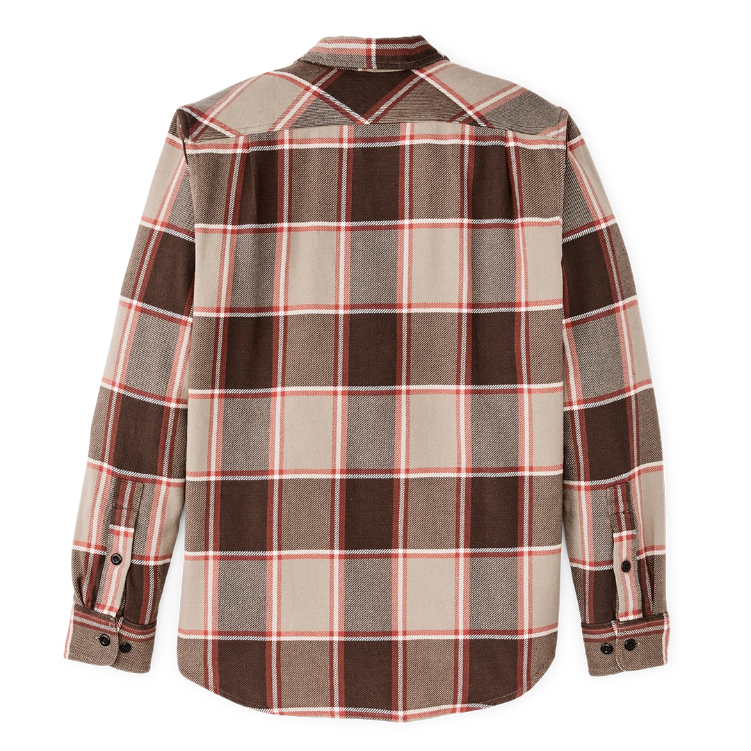 Filson - Vintage Flannel Work Shirt - Tan/Orange/Multi-Plaid