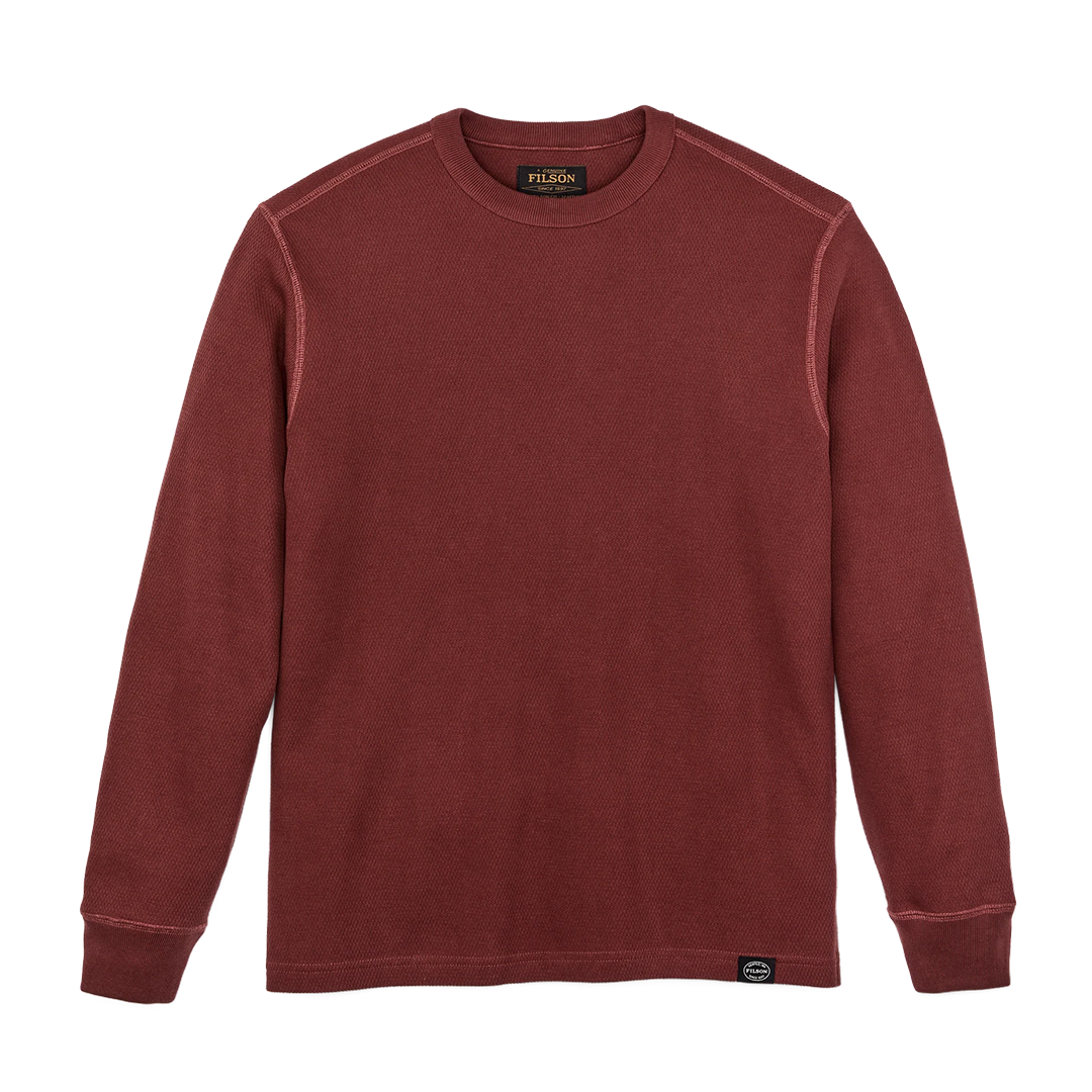 Filson - Waffle Knit Thermal Crewneck - Fired Brick