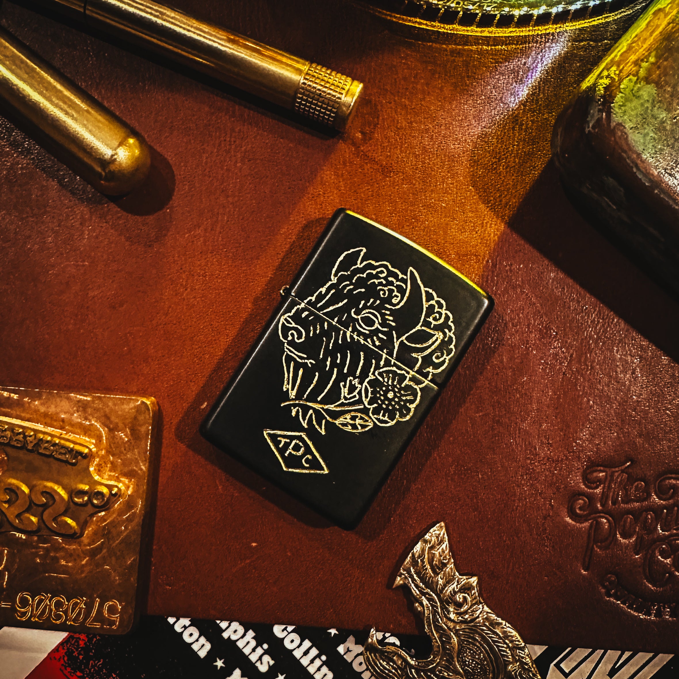 BROOKHAYL x POPULESS - Limited Hand-Engraved Zippo® - 015 - Black Matte