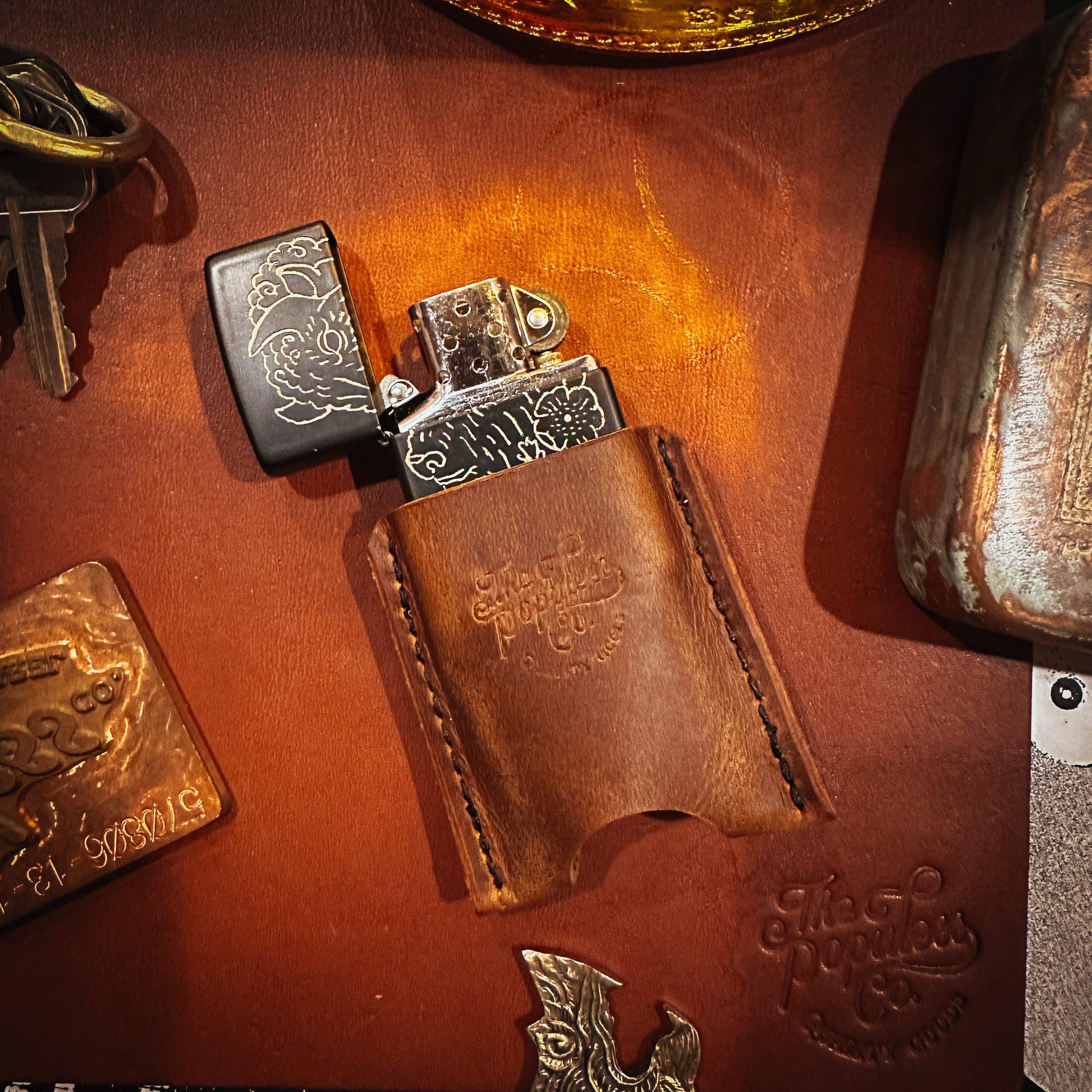 BROOKHAYL x POPULESS - Limited Hand-Engraved Zippo® - 015 - Black Matte