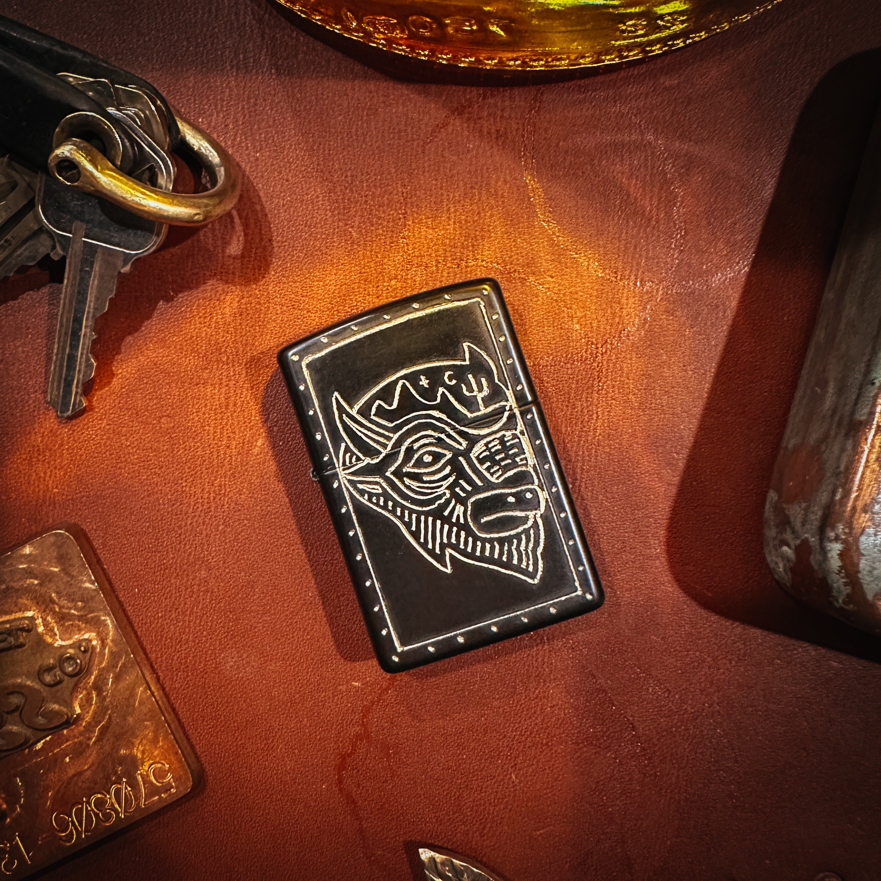 BROOKHAYL x POPULESS - Limited Hand-Engraved Zippo® - 008 - Black Matte