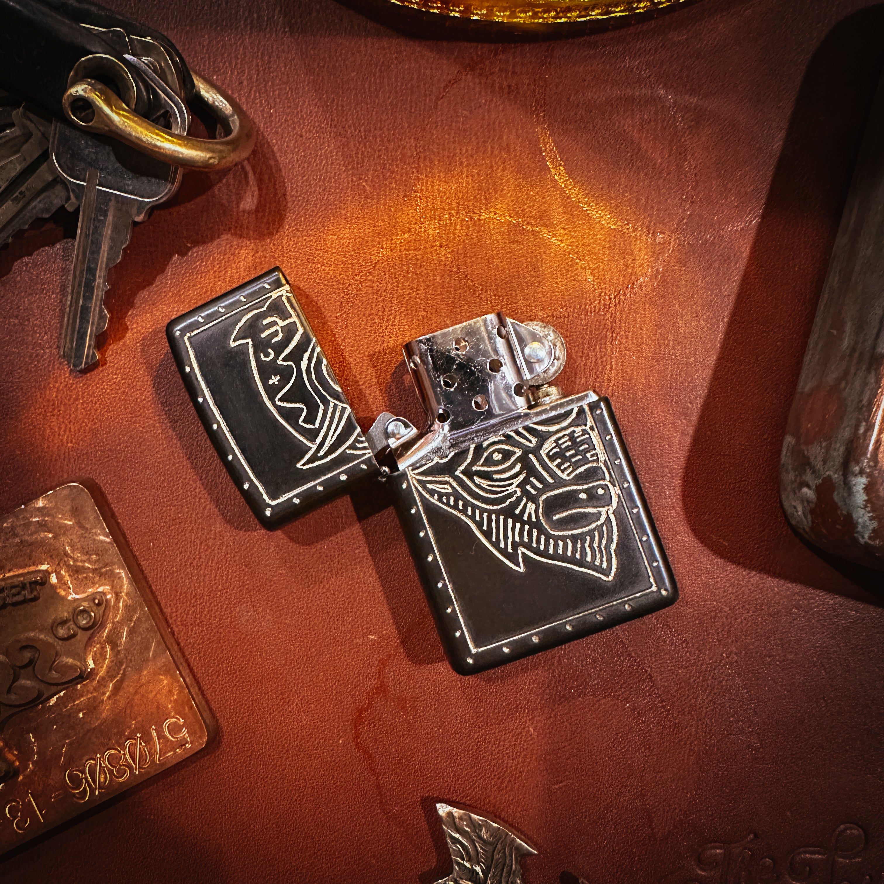 BROOKHAYL x POPULESS - Limited Hand-Engraved Zippo® - 008 - Black Matte