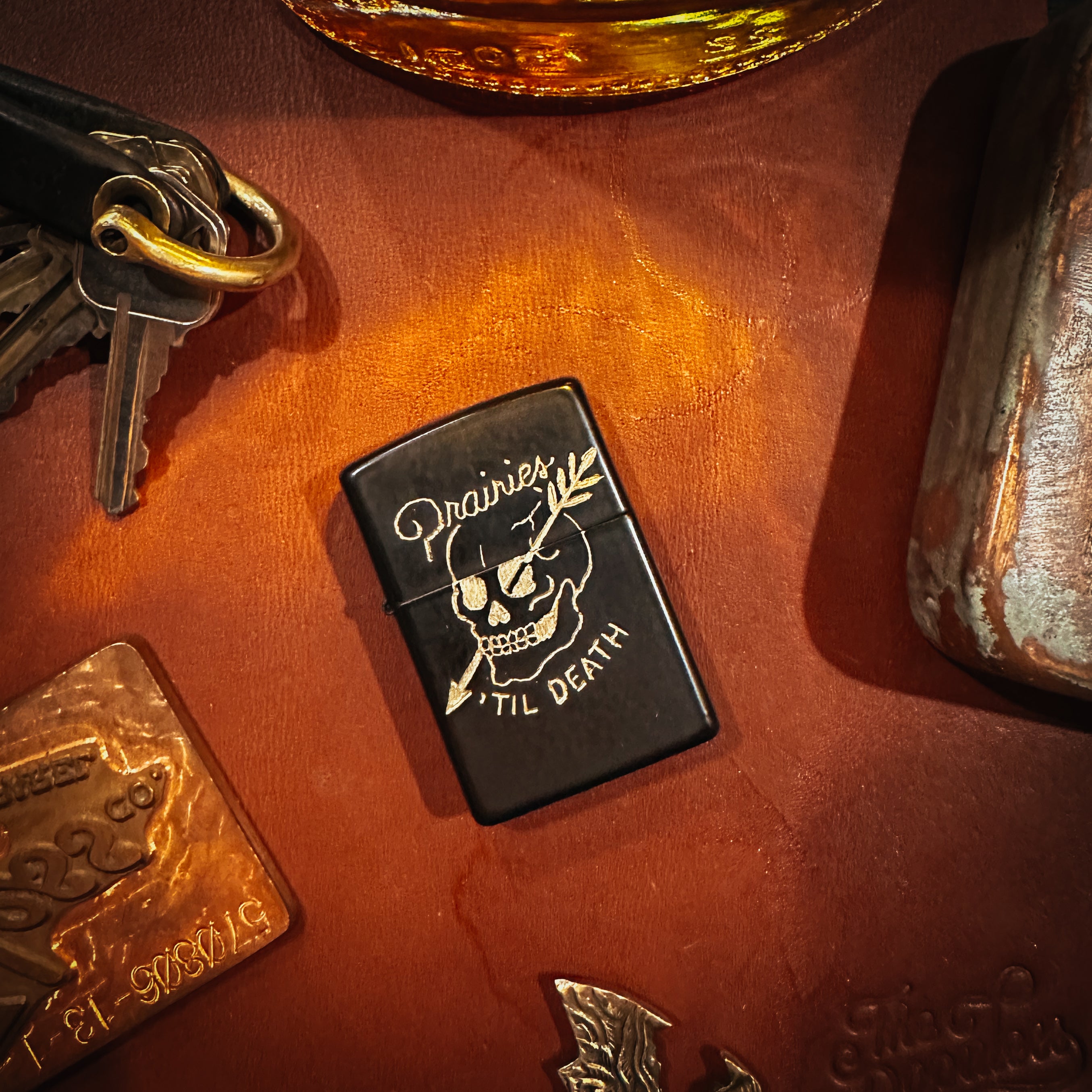 BROOKHAYL x POPULESS - Limited Hand-Engraved Zippo® - 003 - Black Matte