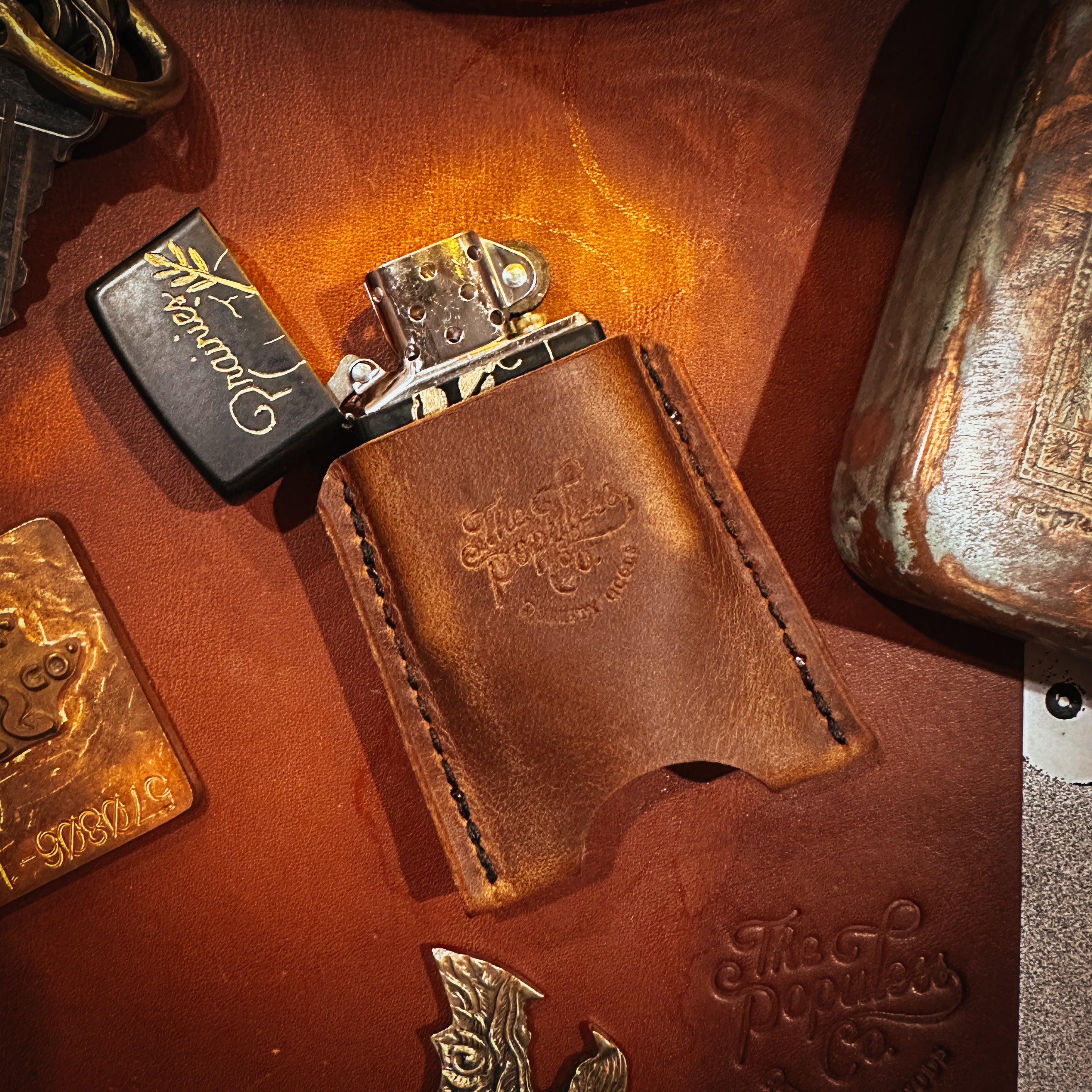 BROOKHAYL x POPULESS - Limited Hand-Engraved Zippo® - 003 - Black Matte