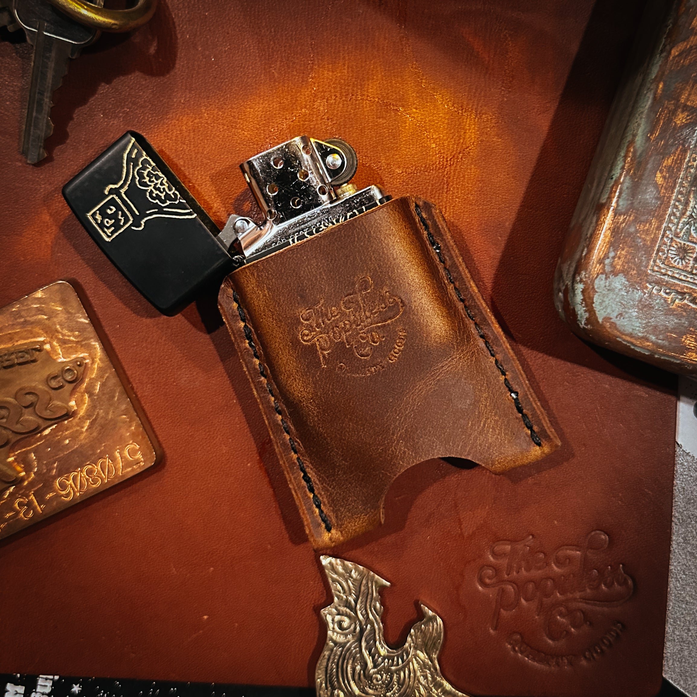 BROOKHAYL x POPULESS - Limited Hand-Engraved Zippo® - 011 - Black Matte