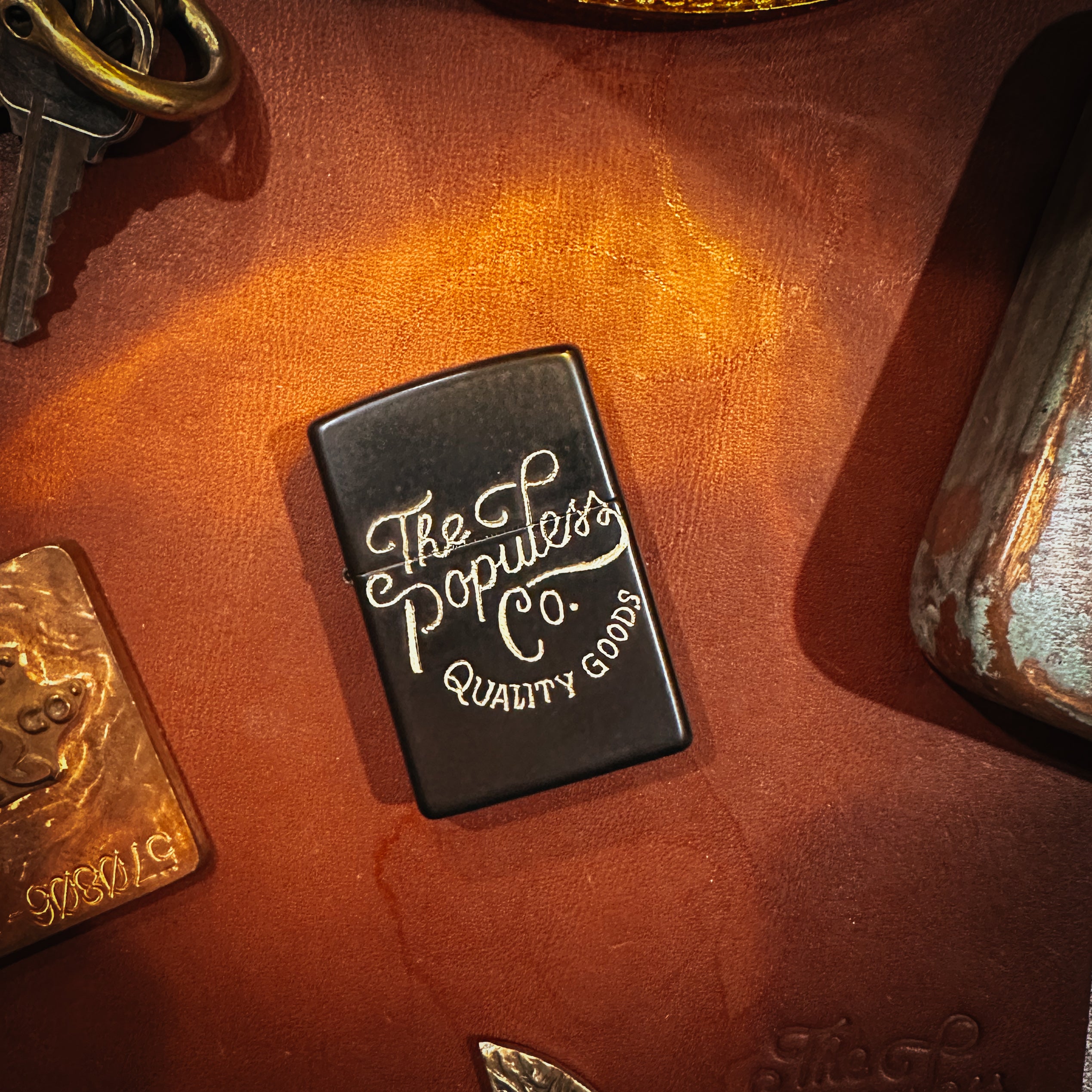 BROOKHAYL x POPULESS - Limited Hand-Engraved Zippo® - 005 - Black Matte