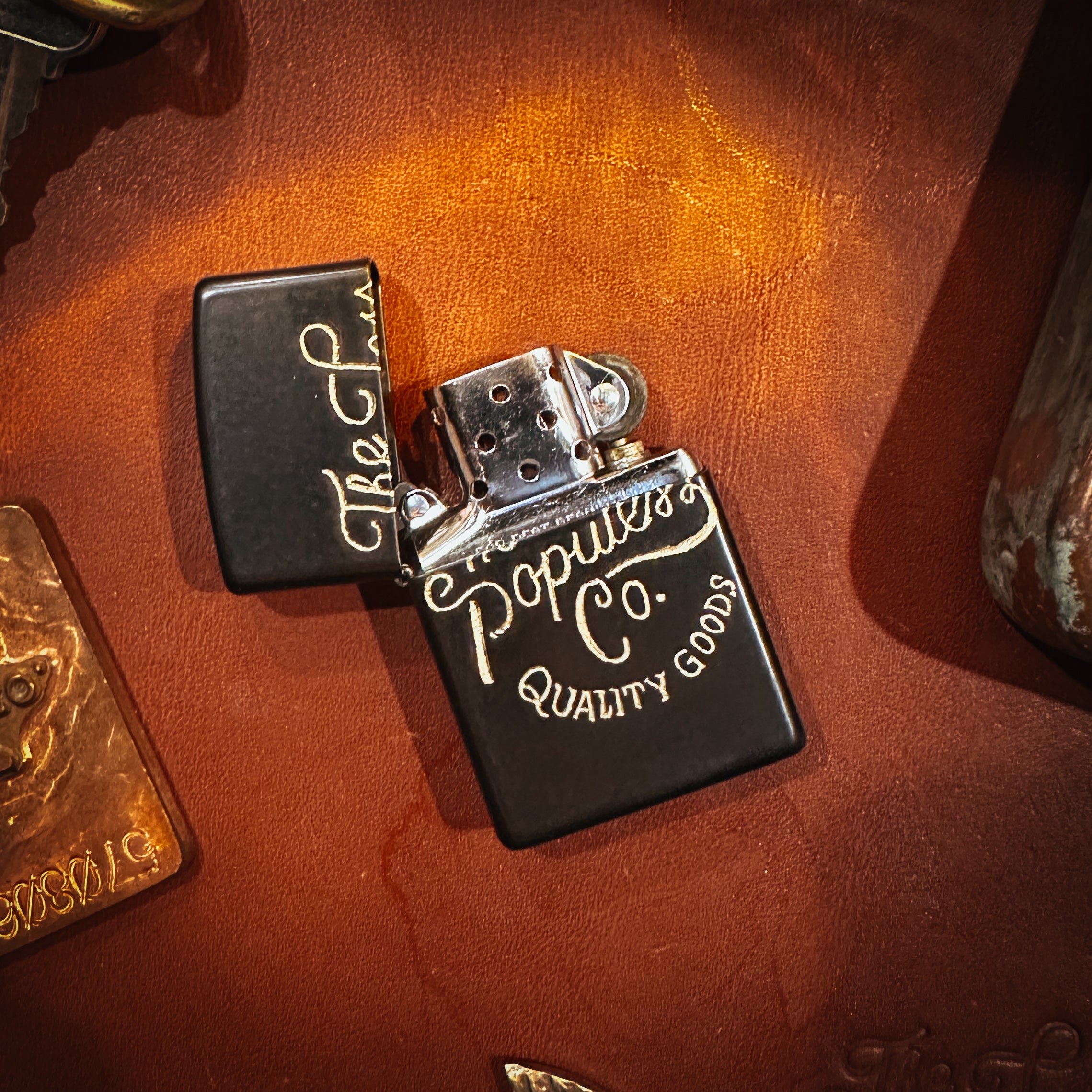 BROOKHAYL x POPULESS - Limited Hand-Engraved Zippo® - 005 - Black Matte