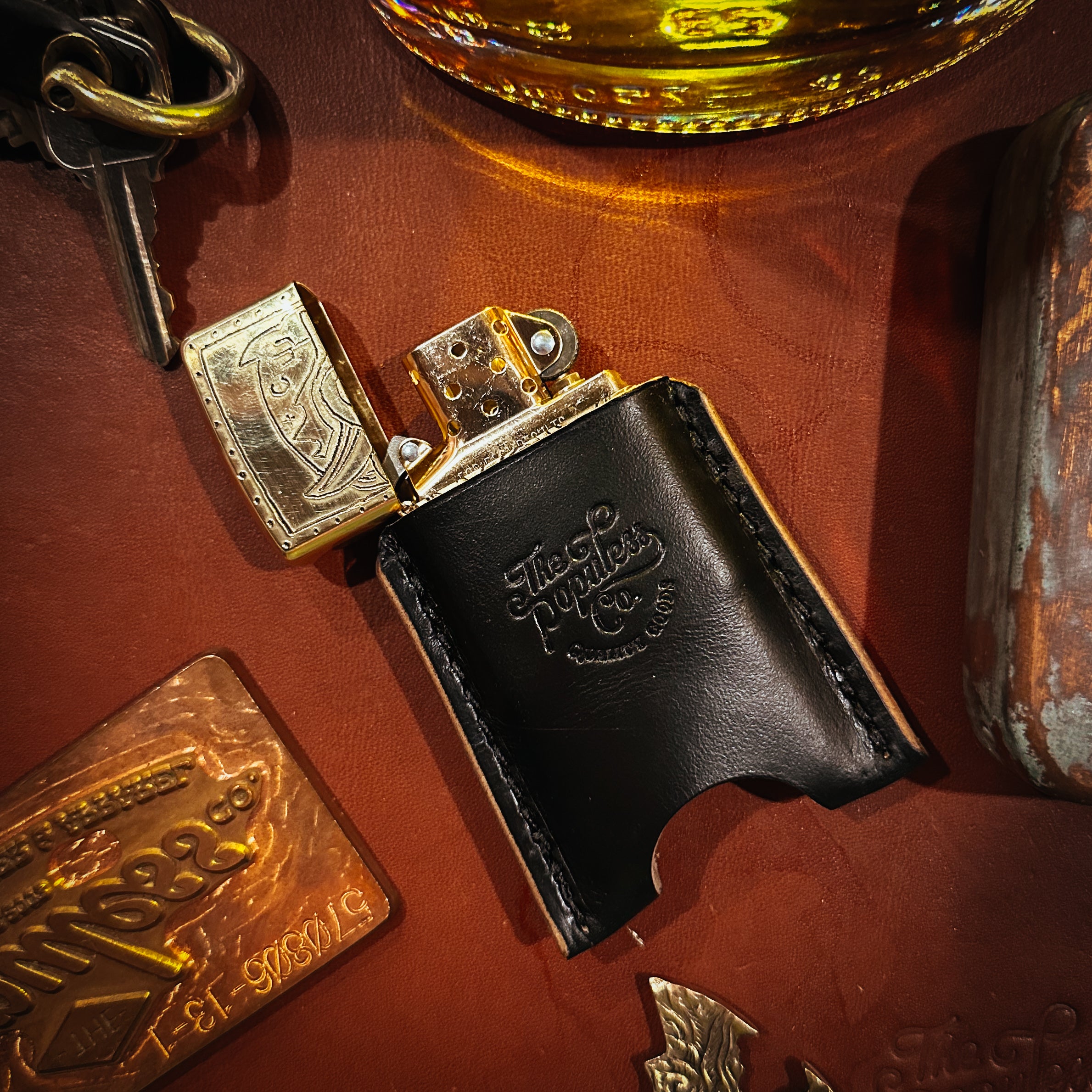 BROOKHAYL x POPULESS - Limited Hand-Engraved Zippo® - 007 - Armor Brushed Brass