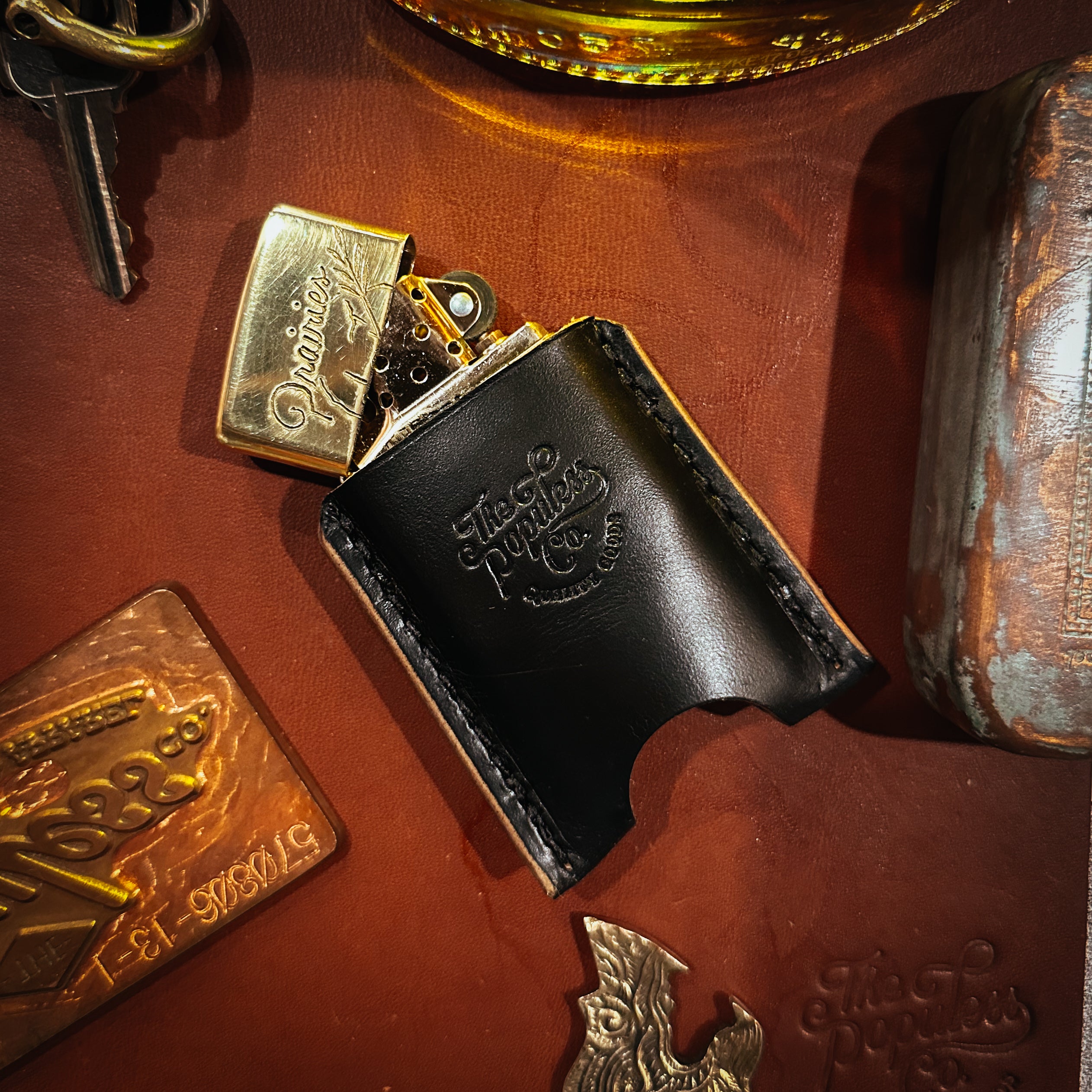 BROOKHAYL x POPULESS - Limited Hand-Engraved Zippo® - 004 - Armor Brushed Brass