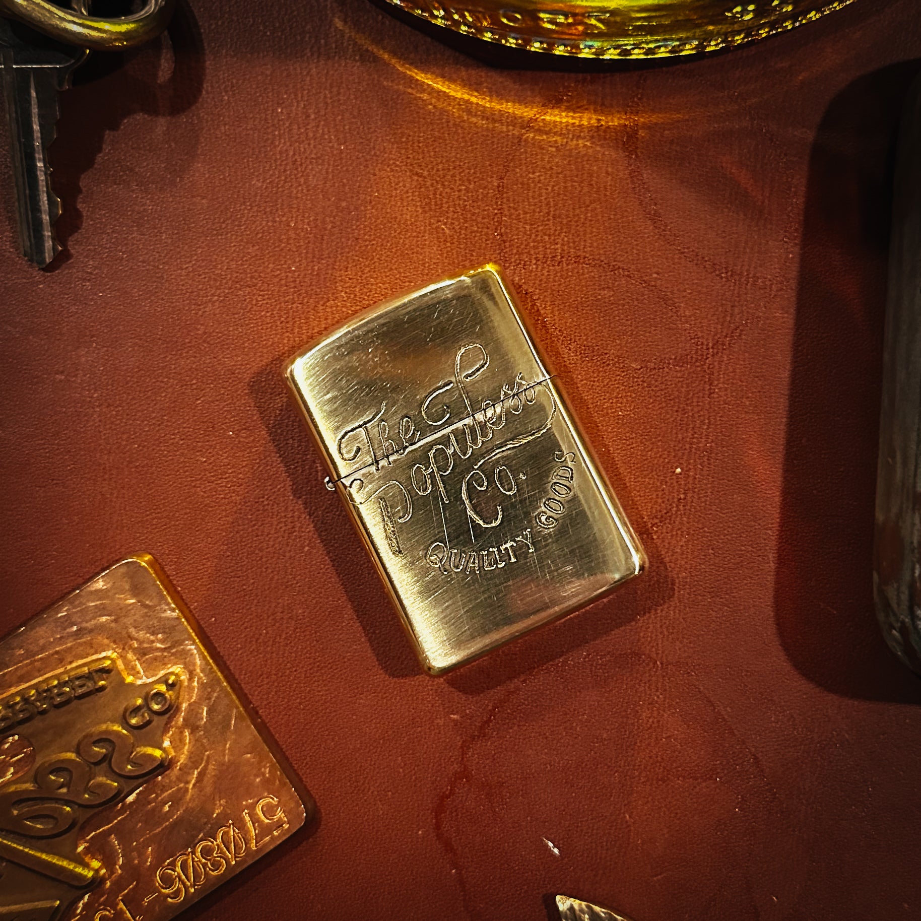 BROOKHAYL x POPULESS - Limited Hand-Engraved Zippo® - 006 - Armor Brushed Brass