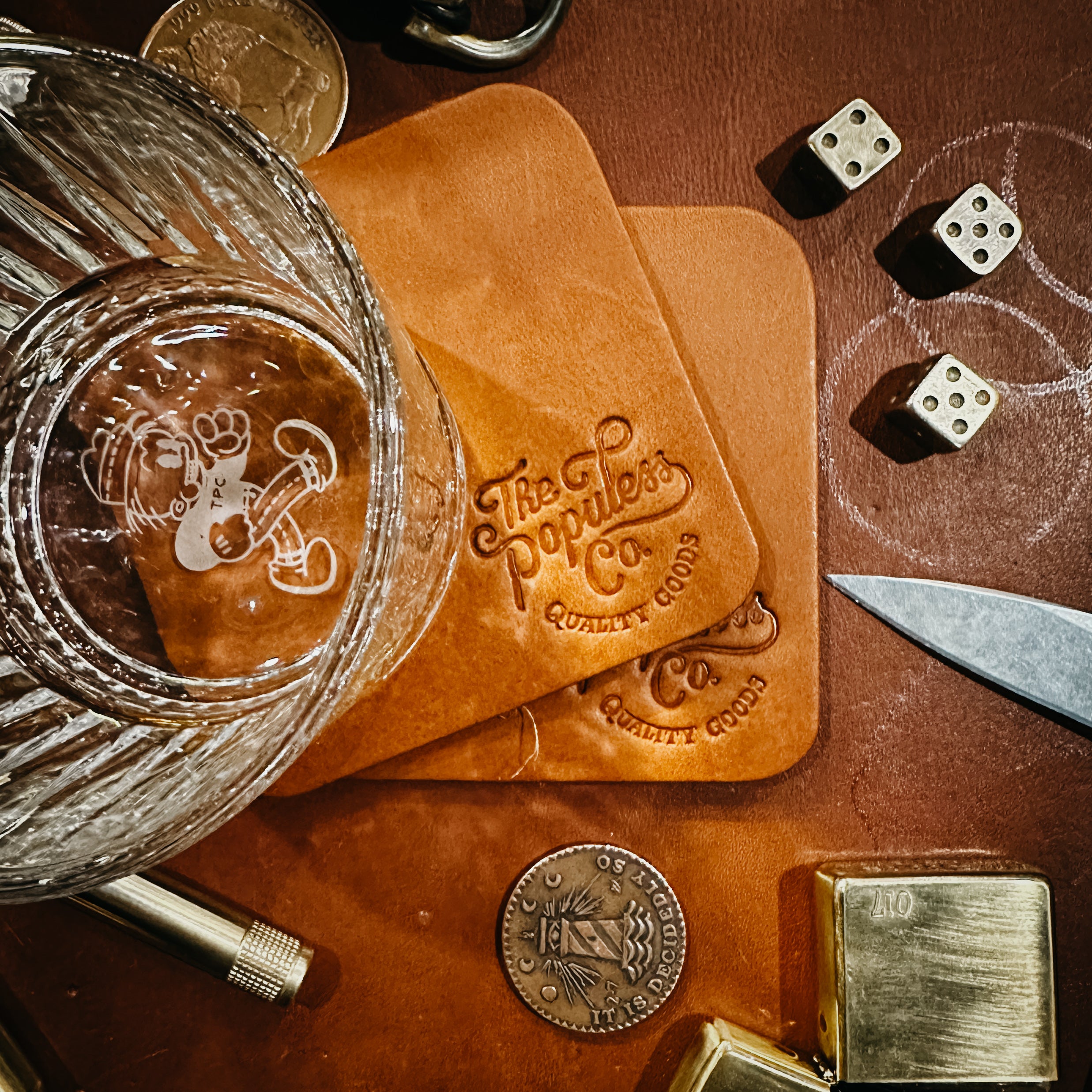 The TPC Whiskey Tumbler Set w/Coasters (2pk)