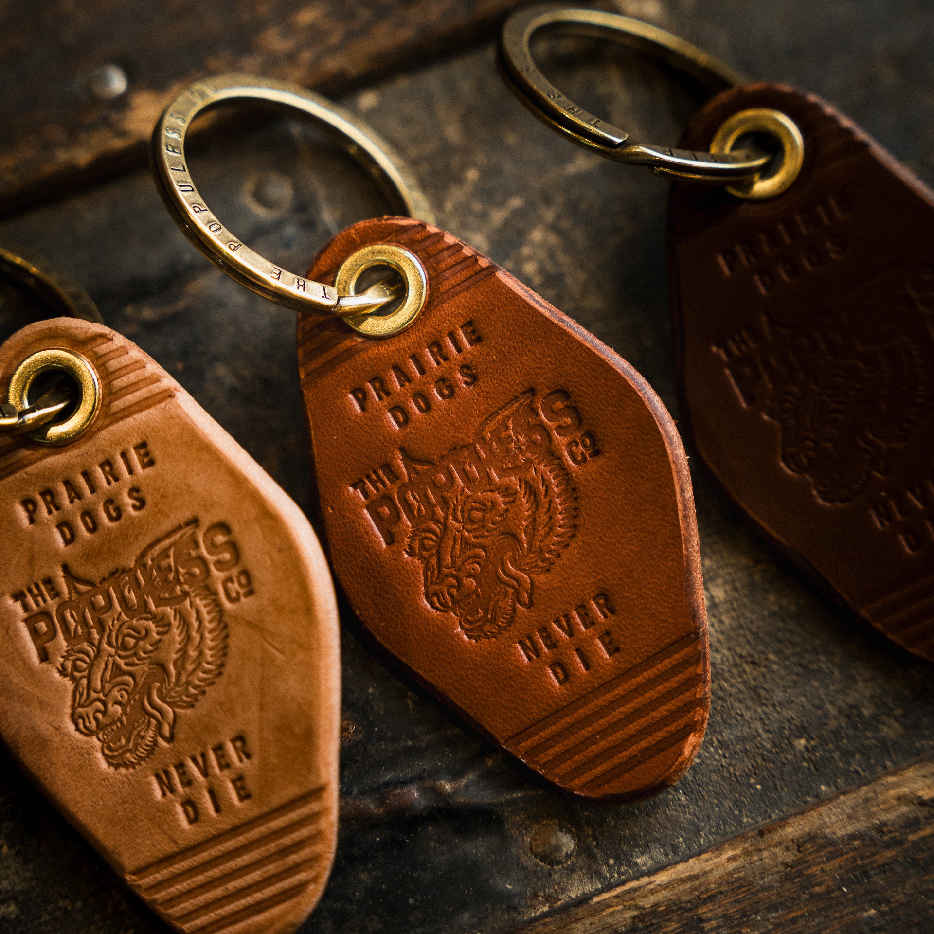 Leather Motel Keychain - Prairie Dog