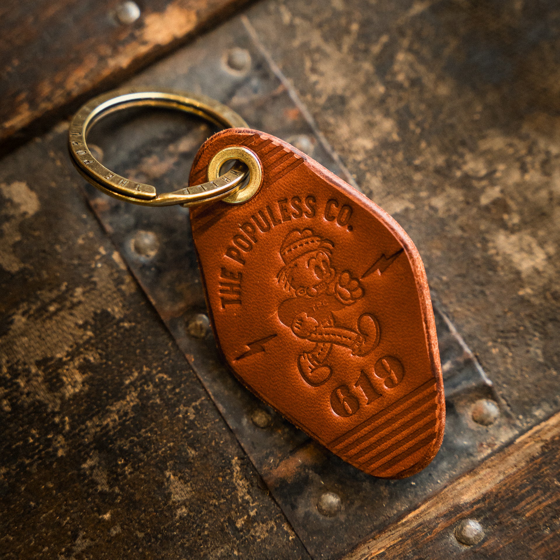 Leather Motel Keychain - Populess