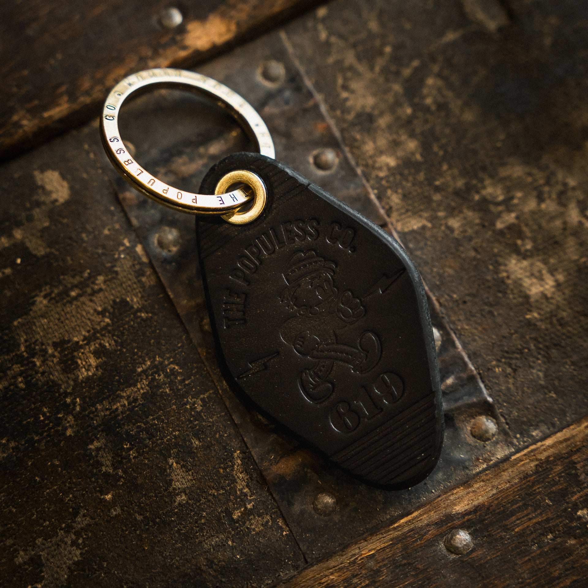 Leather Motel Keychain - Populess