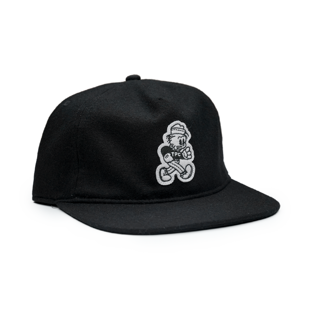 Roy Boy Cap - Heritage Flannel - Black