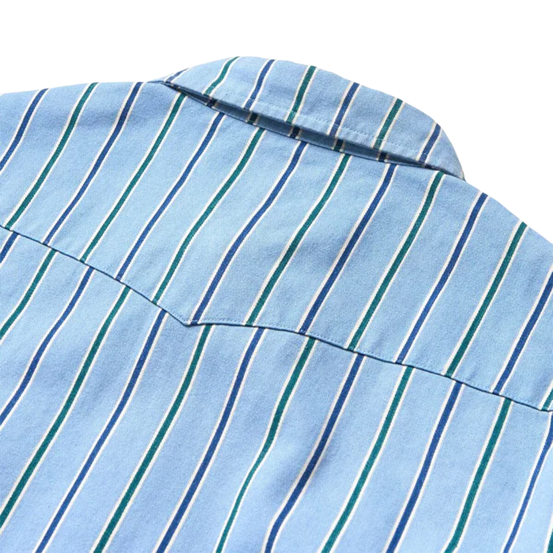 Seager - Amarillo L/S Shirt - Steel Blue Stripe