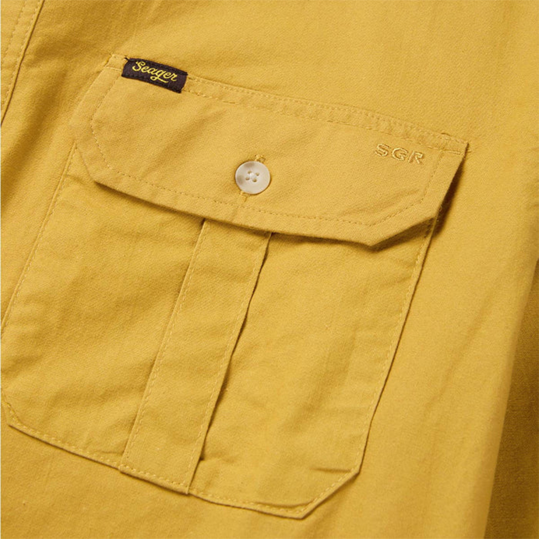 Seager - Chief L/S Overshirt - Amber Gold