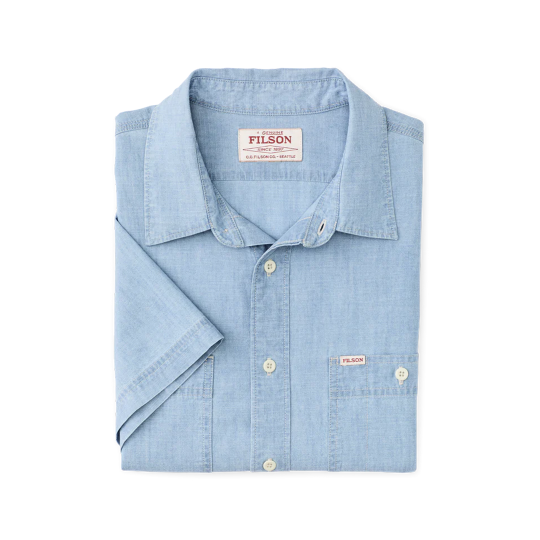 Filson - Short Sleeve Chambray Shirt - Light Indigo