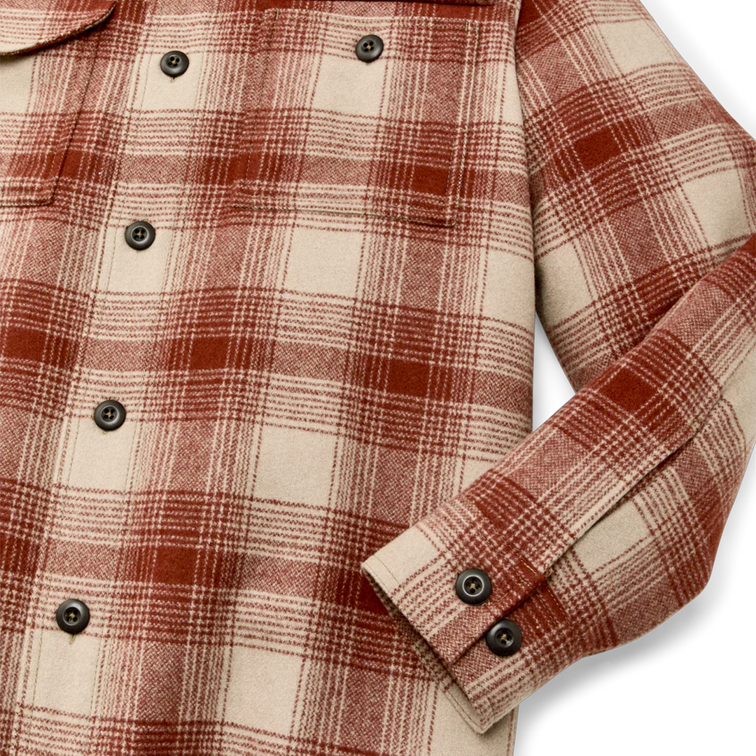 Wool Jac-Shirt - Brick Multi Plaid