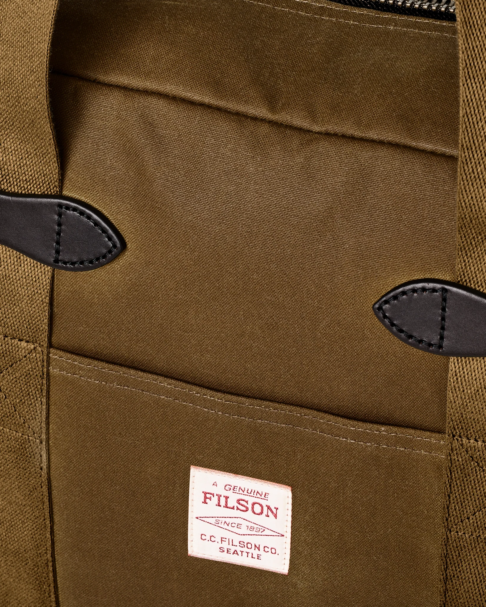 Filson - Tin Cloth Zipper Tote Bag - Dark Tan
