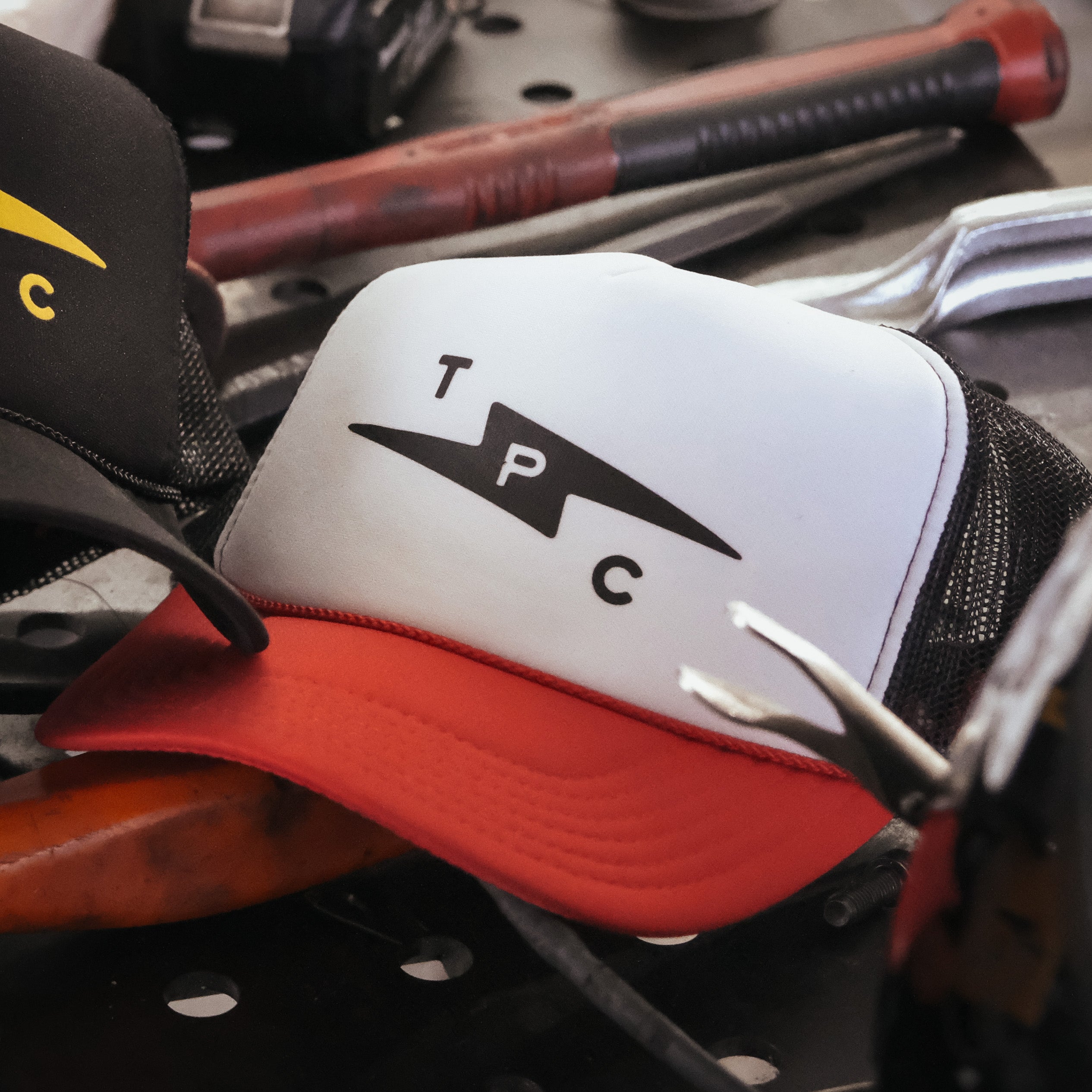 TPC Bolt Meshback Trucker - Red/White