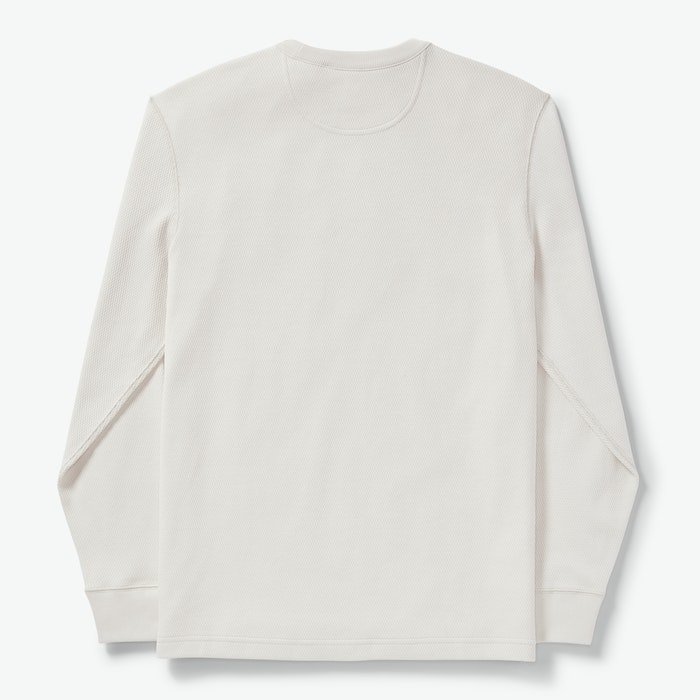 Waffle Knit Thermal Crew - Sand