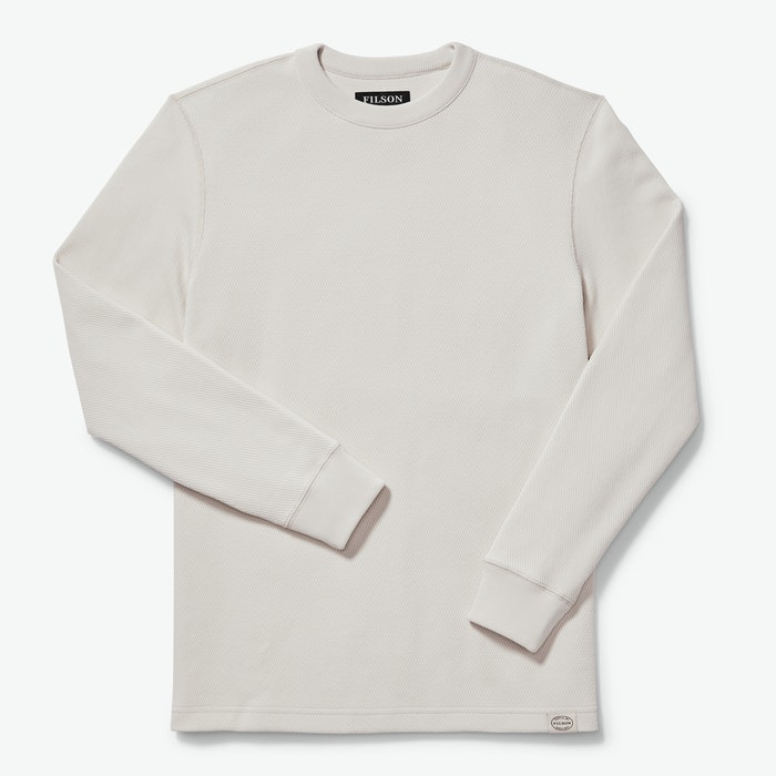 Waffle Knit Thermal Crew - Sand