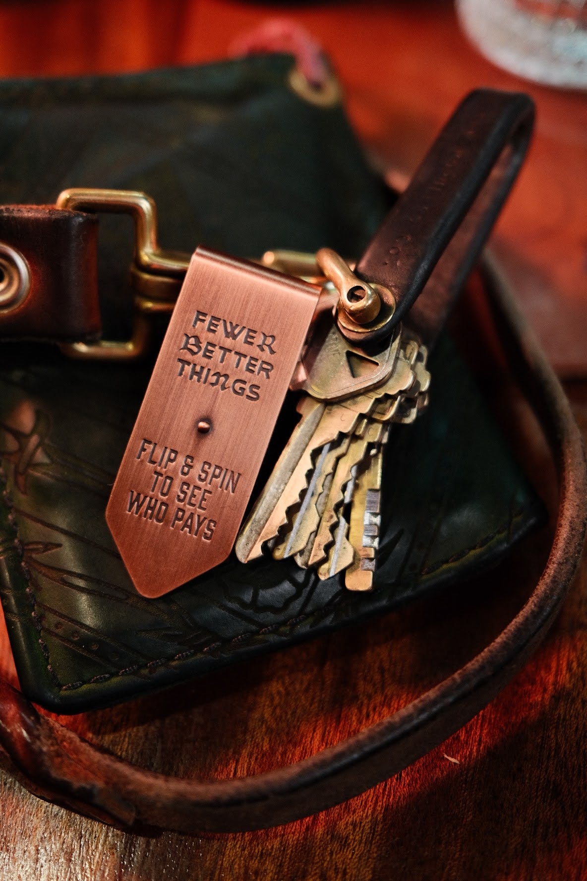 The Gambler Money Clip - Antique Copper