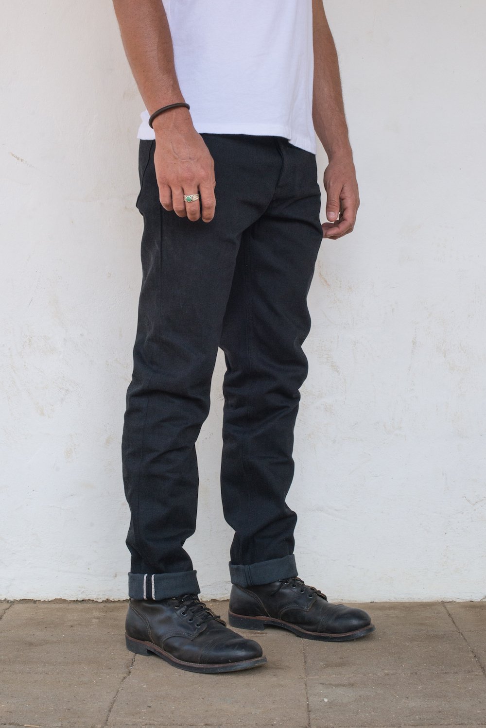 Freenote - Portola Taper Raw 14.25 OZ - Black Grey - The Populess Company