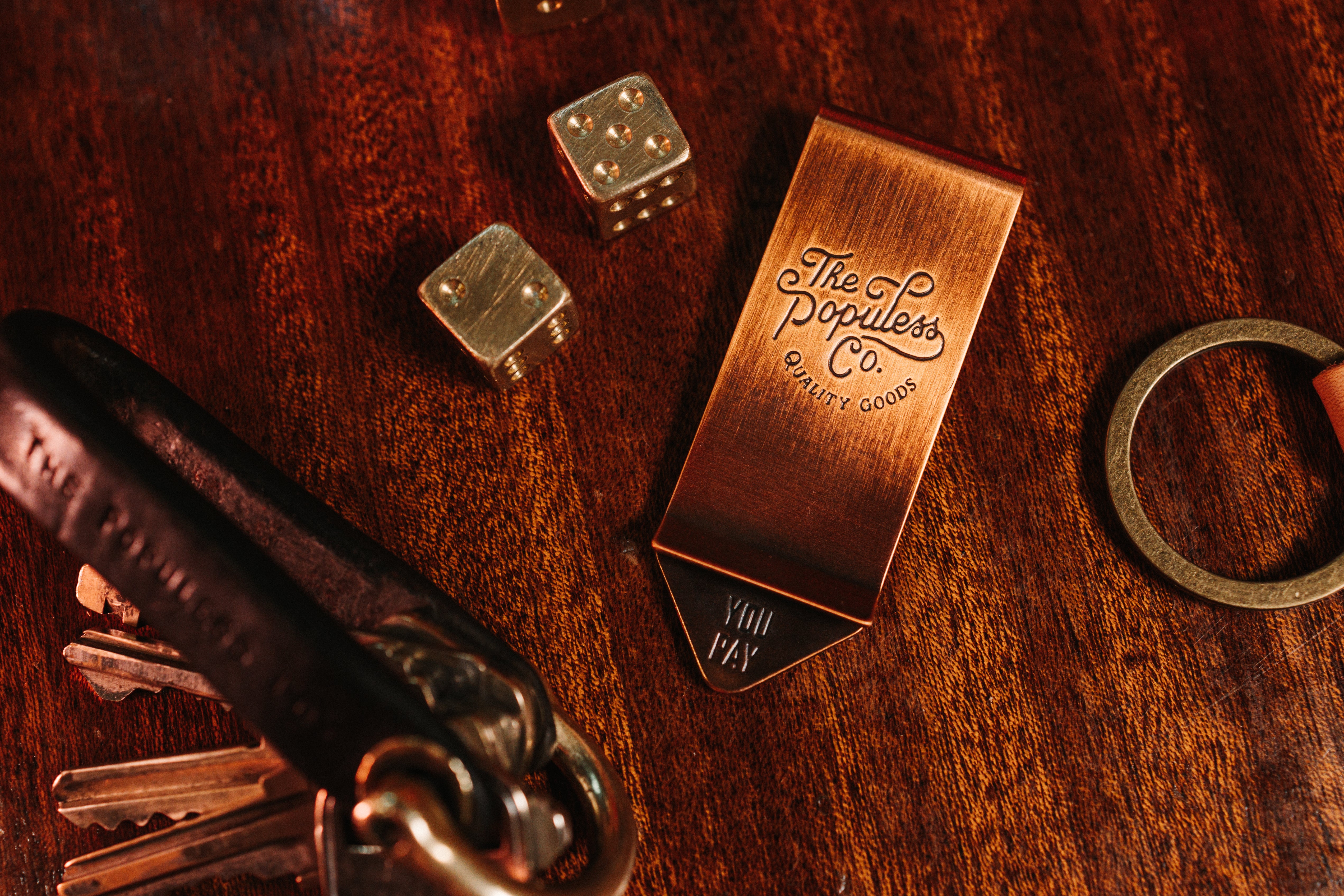 The Gambler Money Clip - Antique Copper