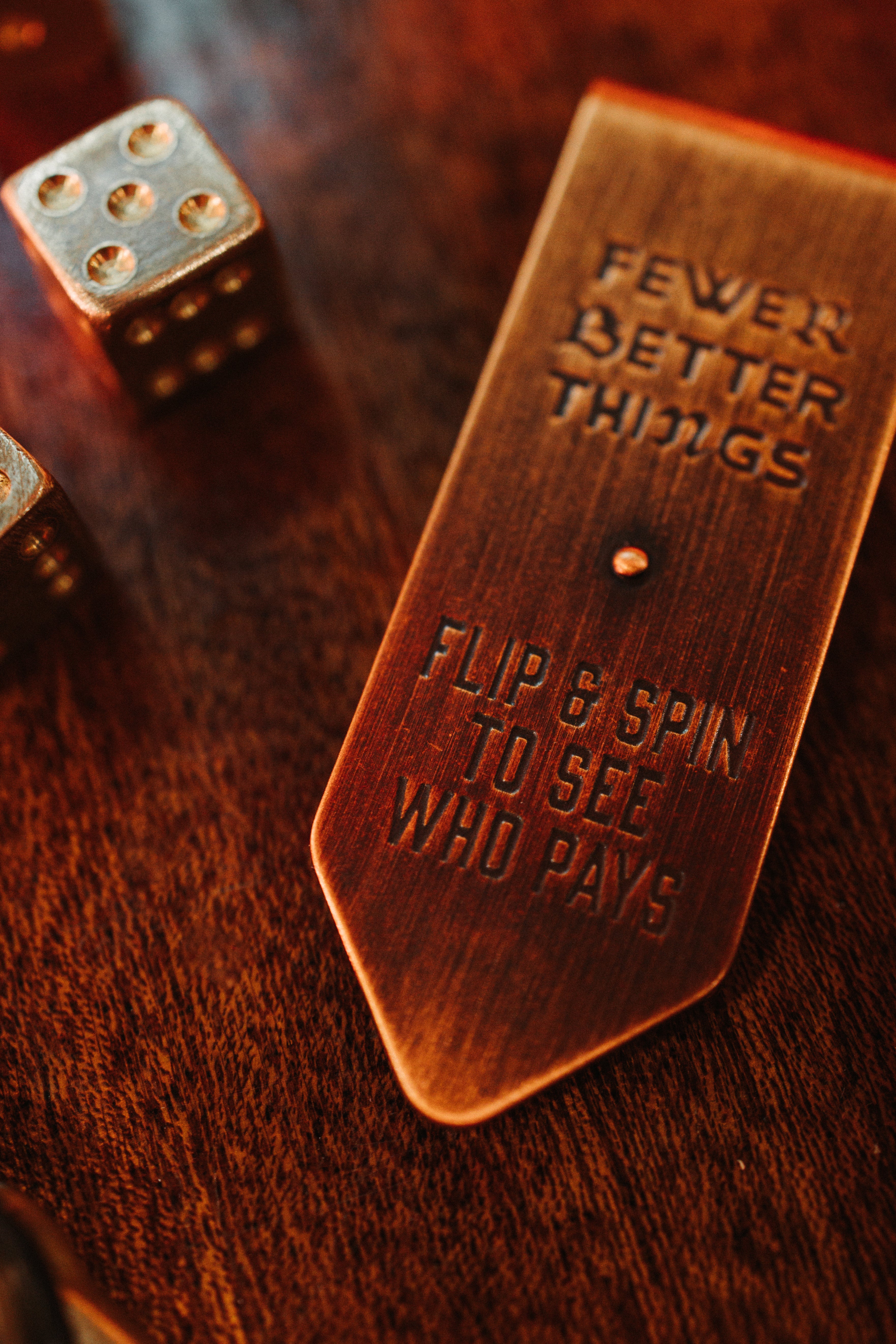 The Gambler Money Clip - Antique Copper