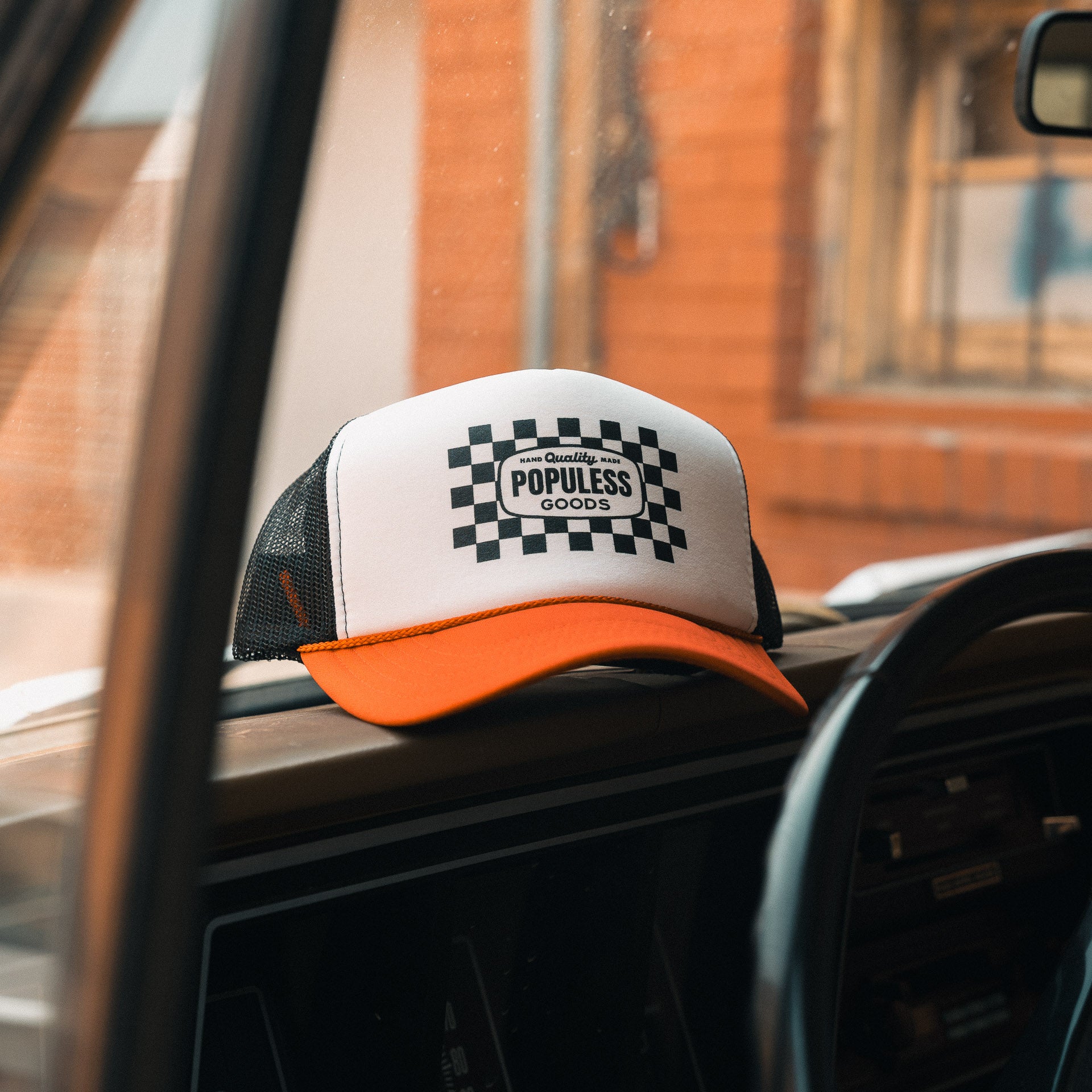 Checker Trucker - Red/White