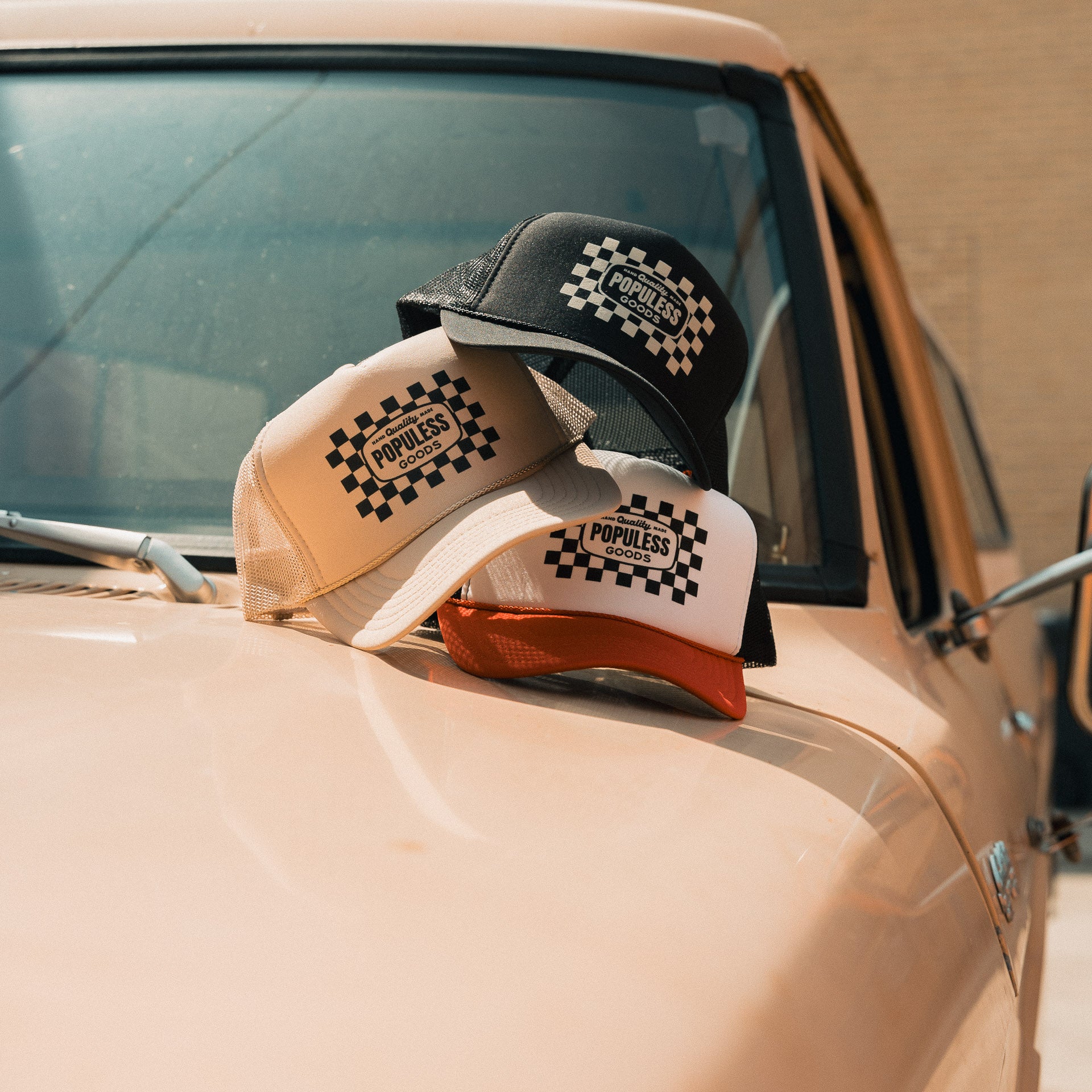 Checker Trucker - Red/White