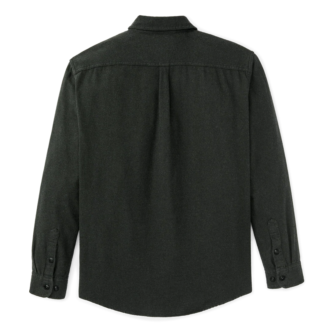 Rustic Flannel Shirt - Dark Moss Heather
