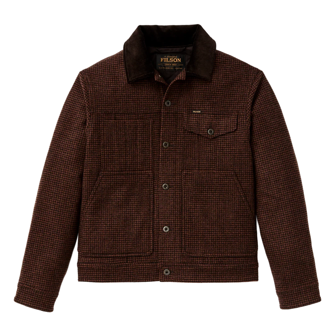 Spokane Insulated Short Cruiser - Merlot / Black Plaid