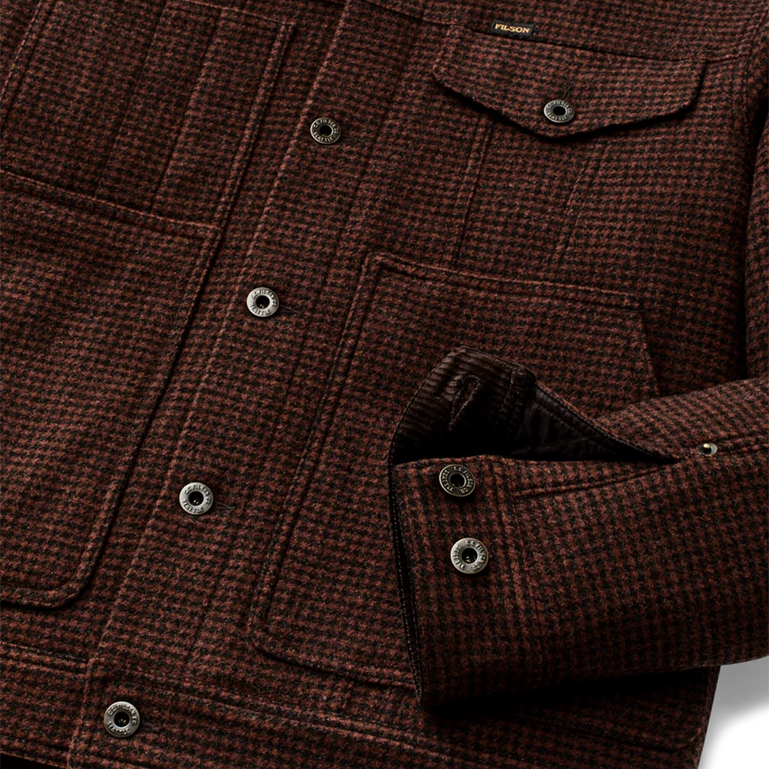 Spokane Insulated Short Cruiser - Merlot / Black Plaid