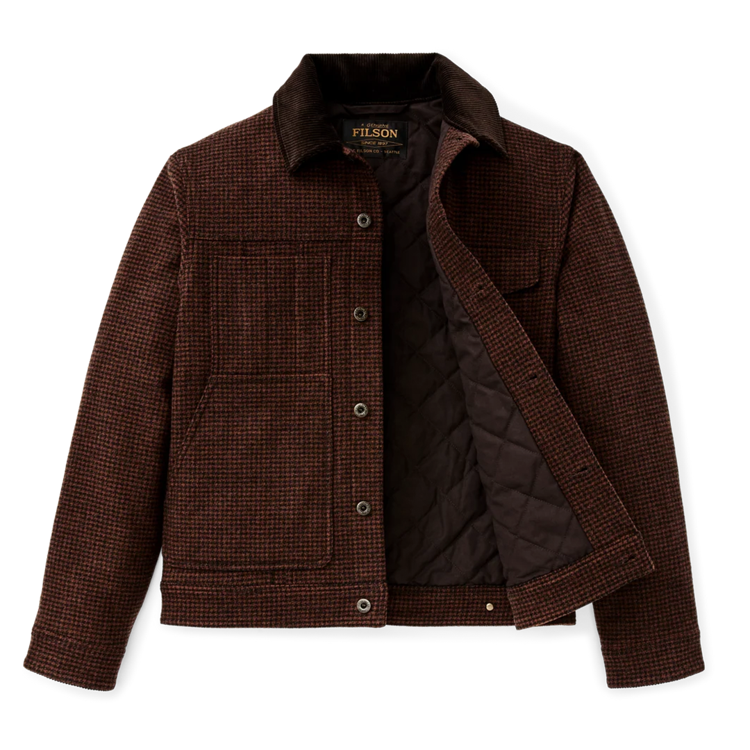 Spokane Insulated Short Cruiser - Merlot / Black Plaid