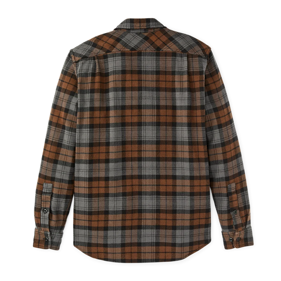 Vintage Flannel Work Shirt - Brown / Charcoal Plaid