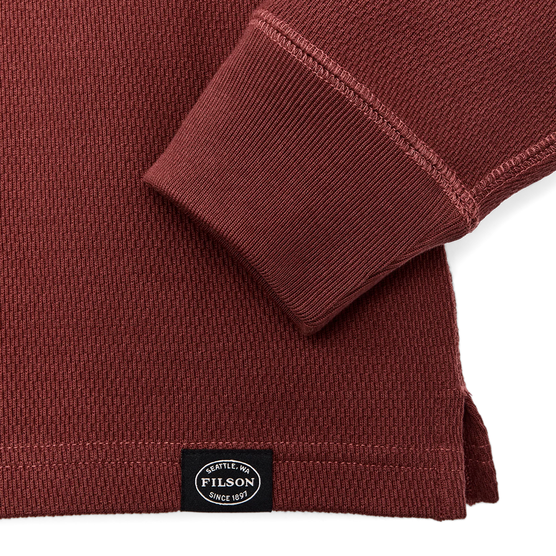 Filson - Waffle Knit Thermal Crewneck - Fired Brick