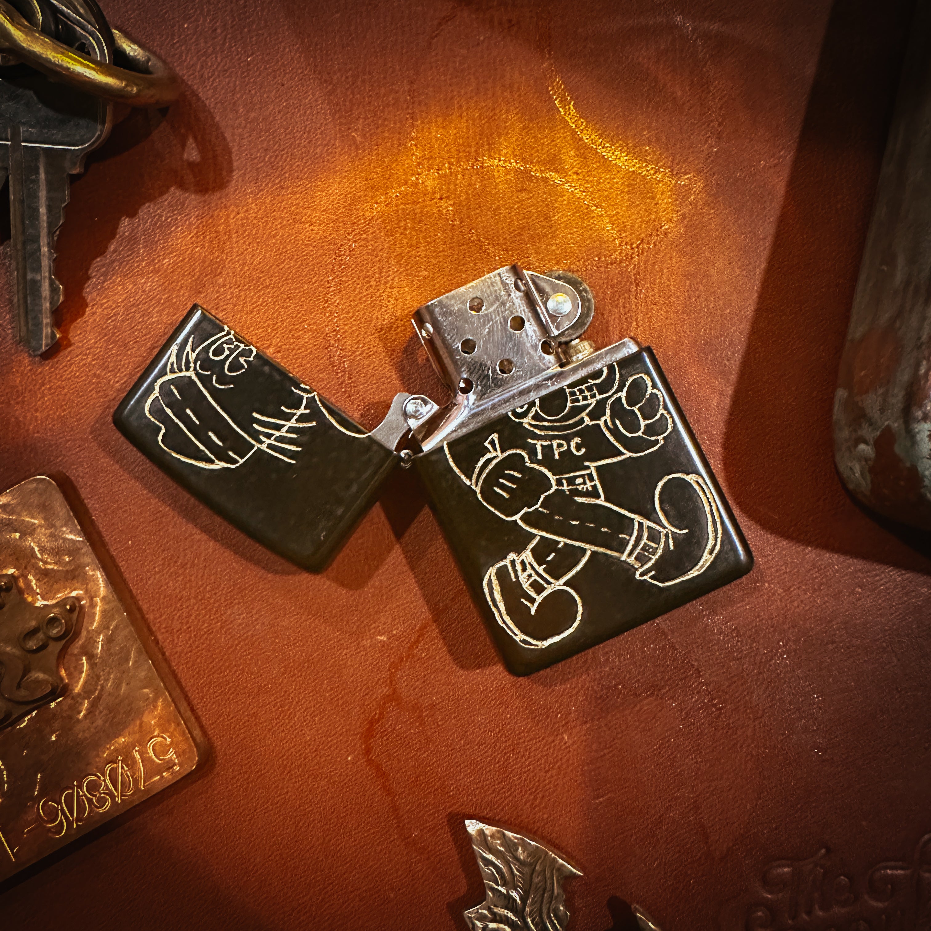 BROOKHAYL x POPULESS - Limited Hand-Engraved Zippo® - 001 - Black Matte