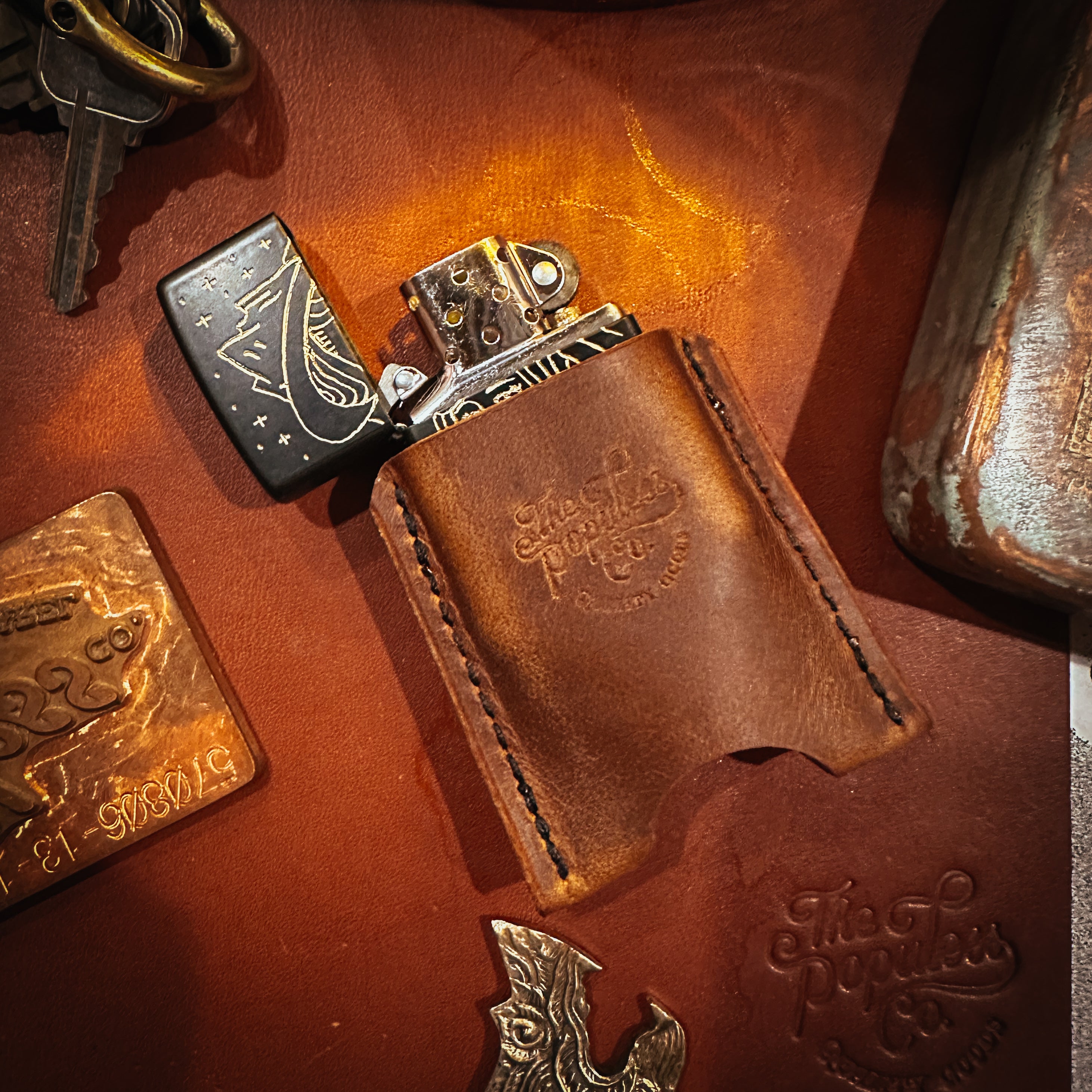 BROOKHAYL x POPULESS - Limited Hand-Engraved Zippo® - 010 - Black Matte