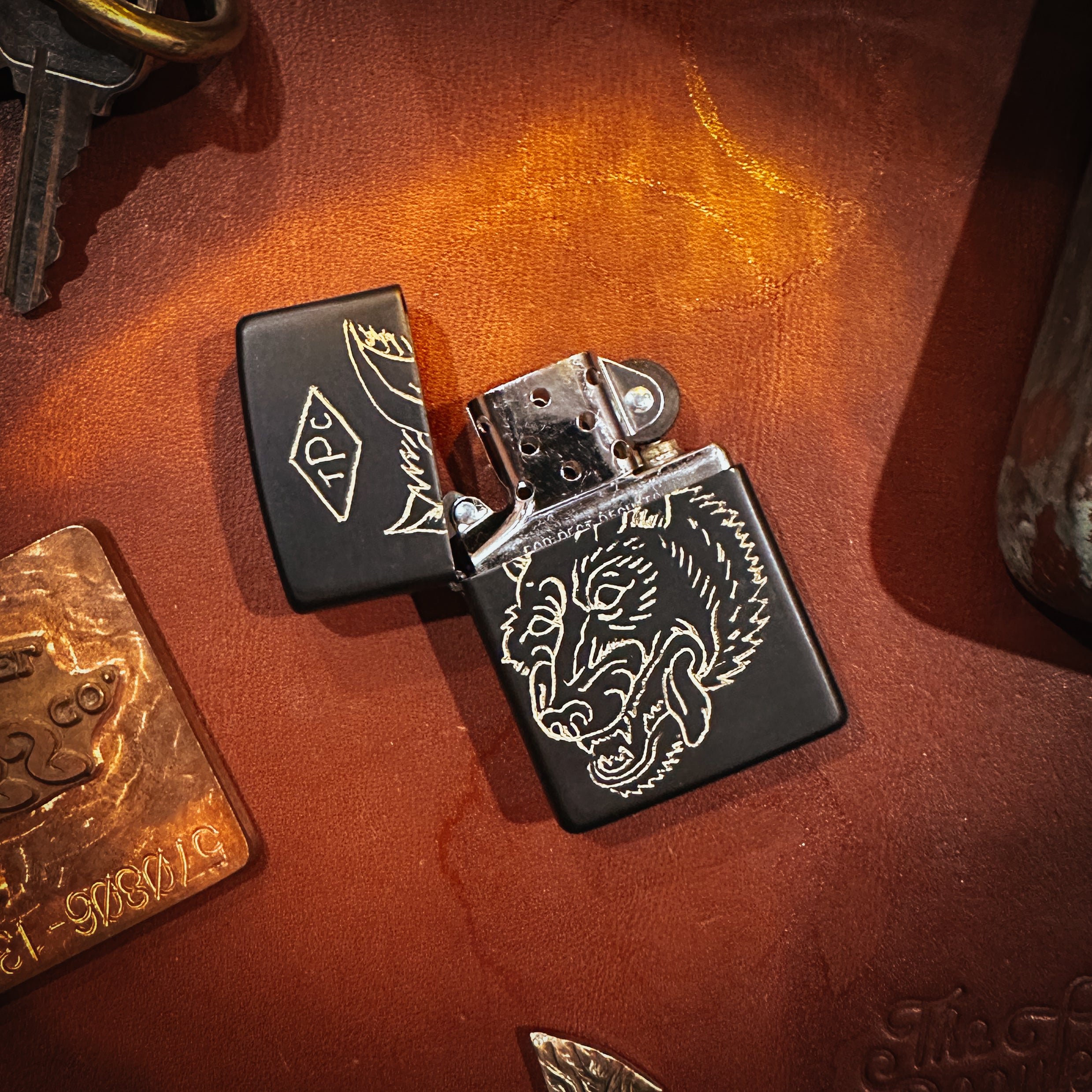 BROOKHAYL x POPULESS - Limited Hand-Engraved Zippo® - 013 - Black Matte