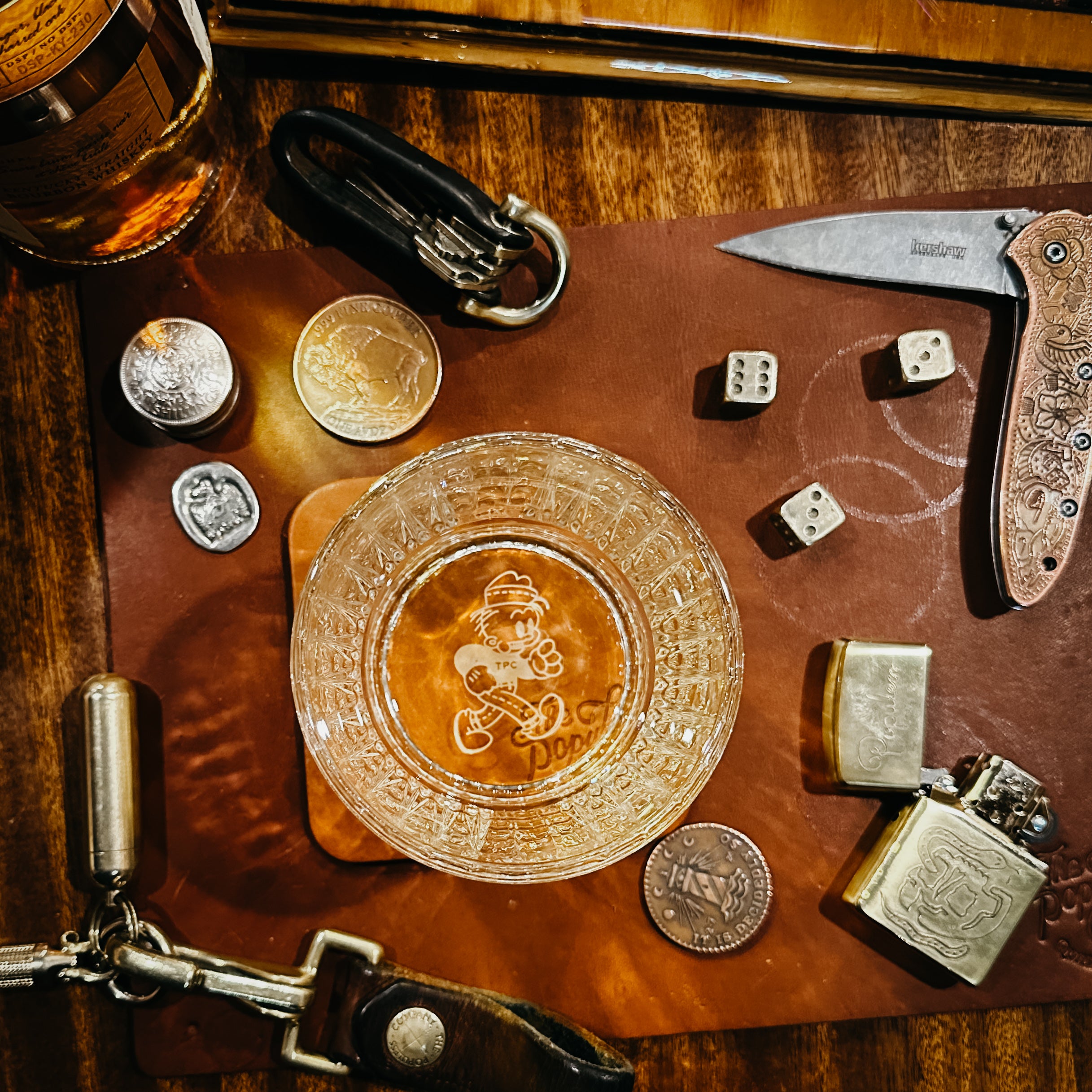 The TPC Whiskey Tumbler Set w/Coasters  (2pk)