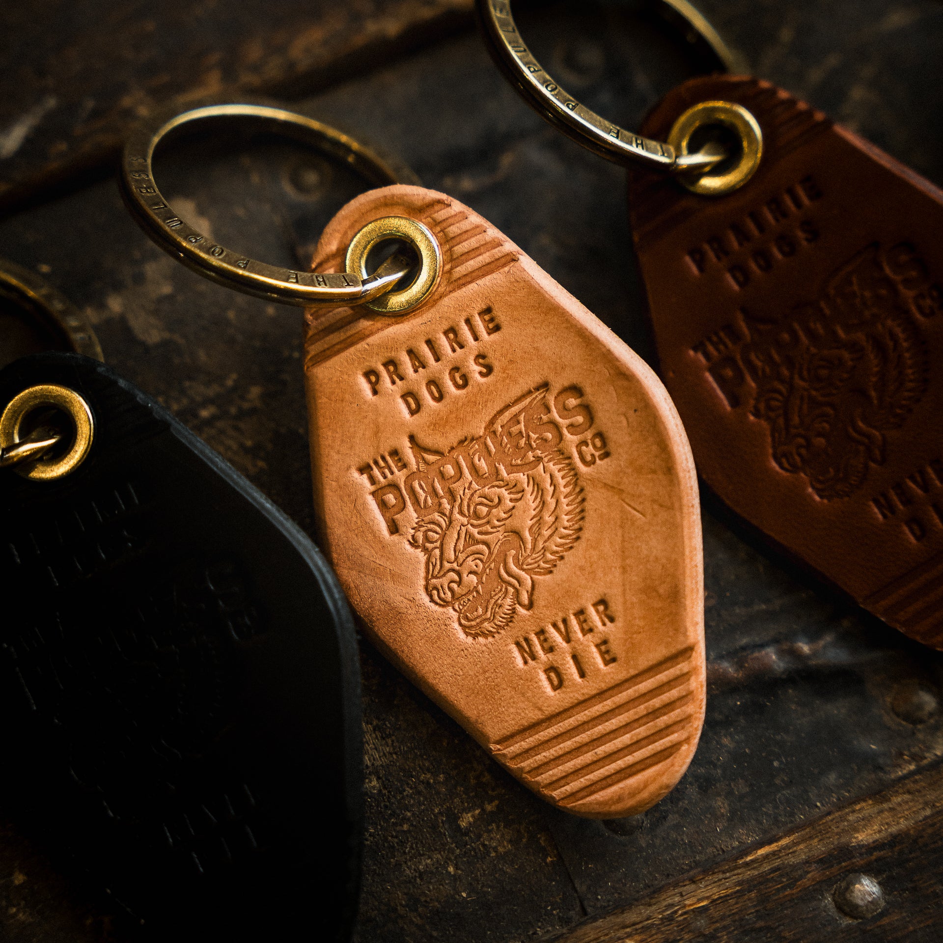 Leather Motel Keychain - Prairie Dog