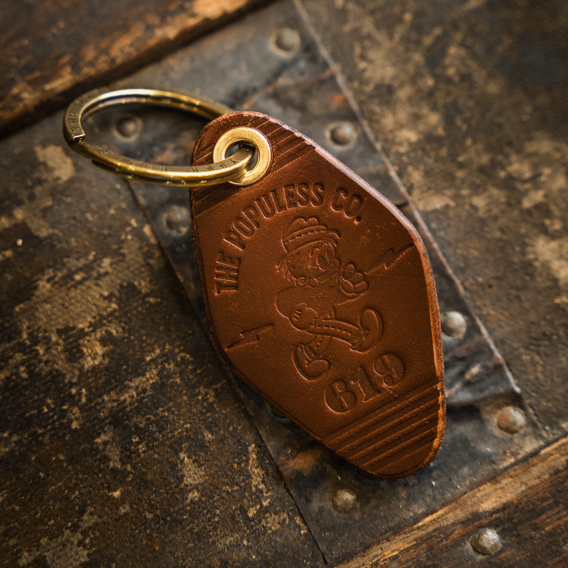 Leather Motel Keychain - Populess