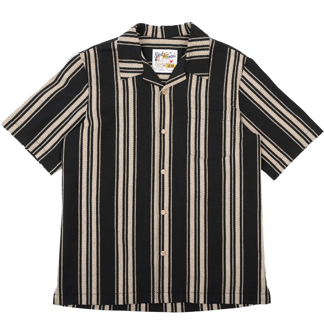 Aloha Shirt - Dobby Bands - Black