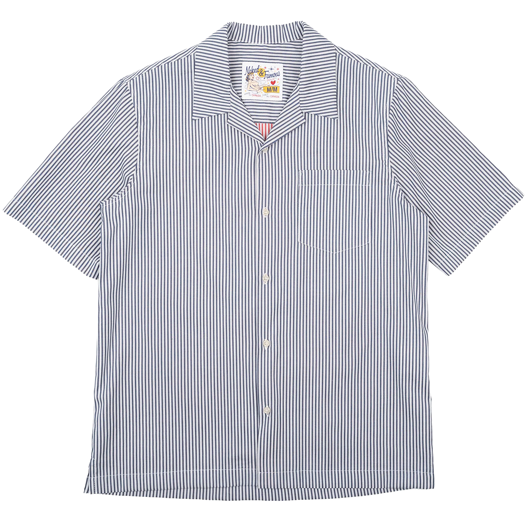 Aloha Shirt - Double Double Stripes - Blue